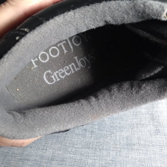 FootJoy Mens GREENJOYS Black Golf Shoes Size 9.5 M Traction Cleat Sole 45462 EUC - Picture 5 of 12